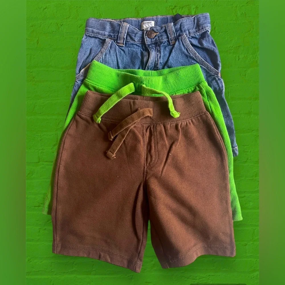 LOT OF 3 Boys 5T Denim & Sweat Shorts (Old Navy)